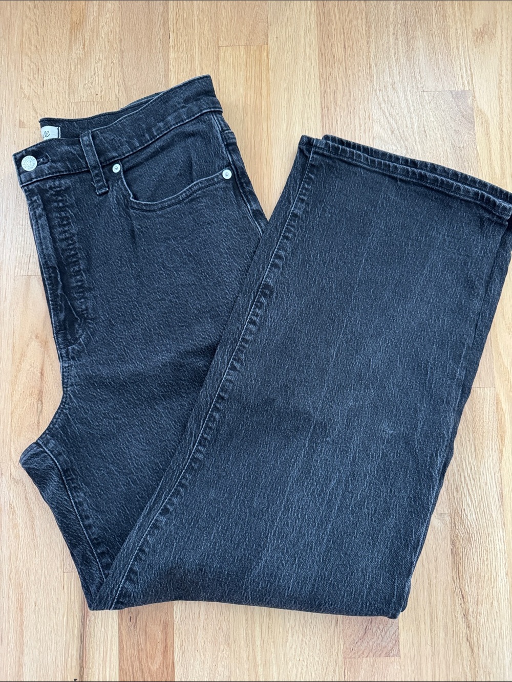 Madewell perfect Vintage Wide Leg Jeans in Washed Black